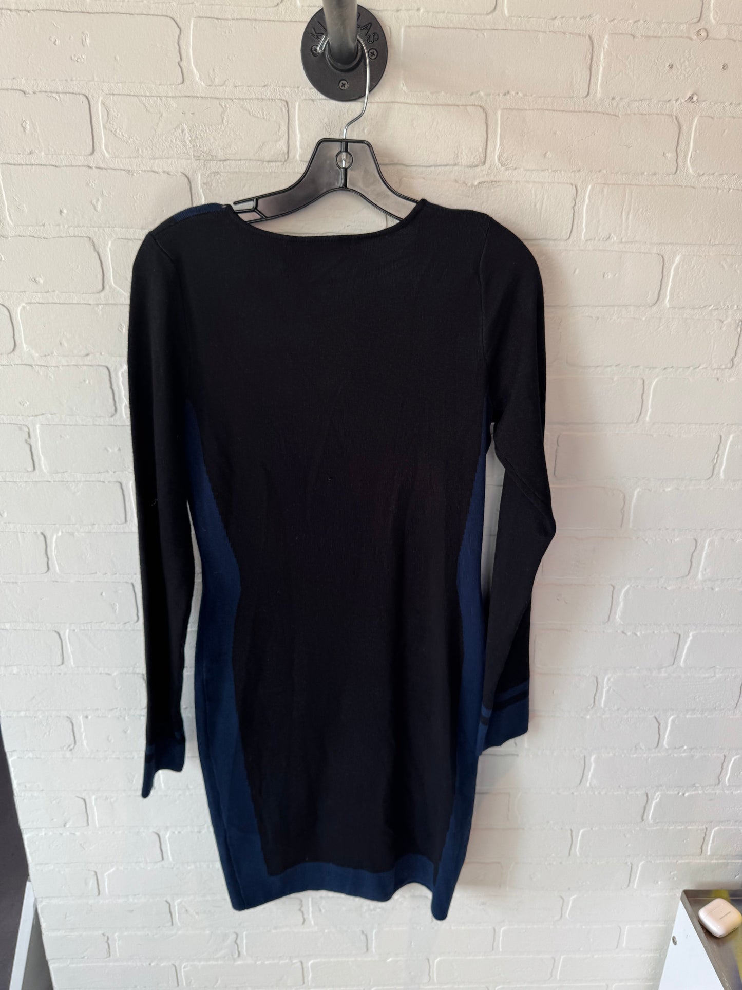 Dress Sweater By Max Studio In Black & Blue, Size: S