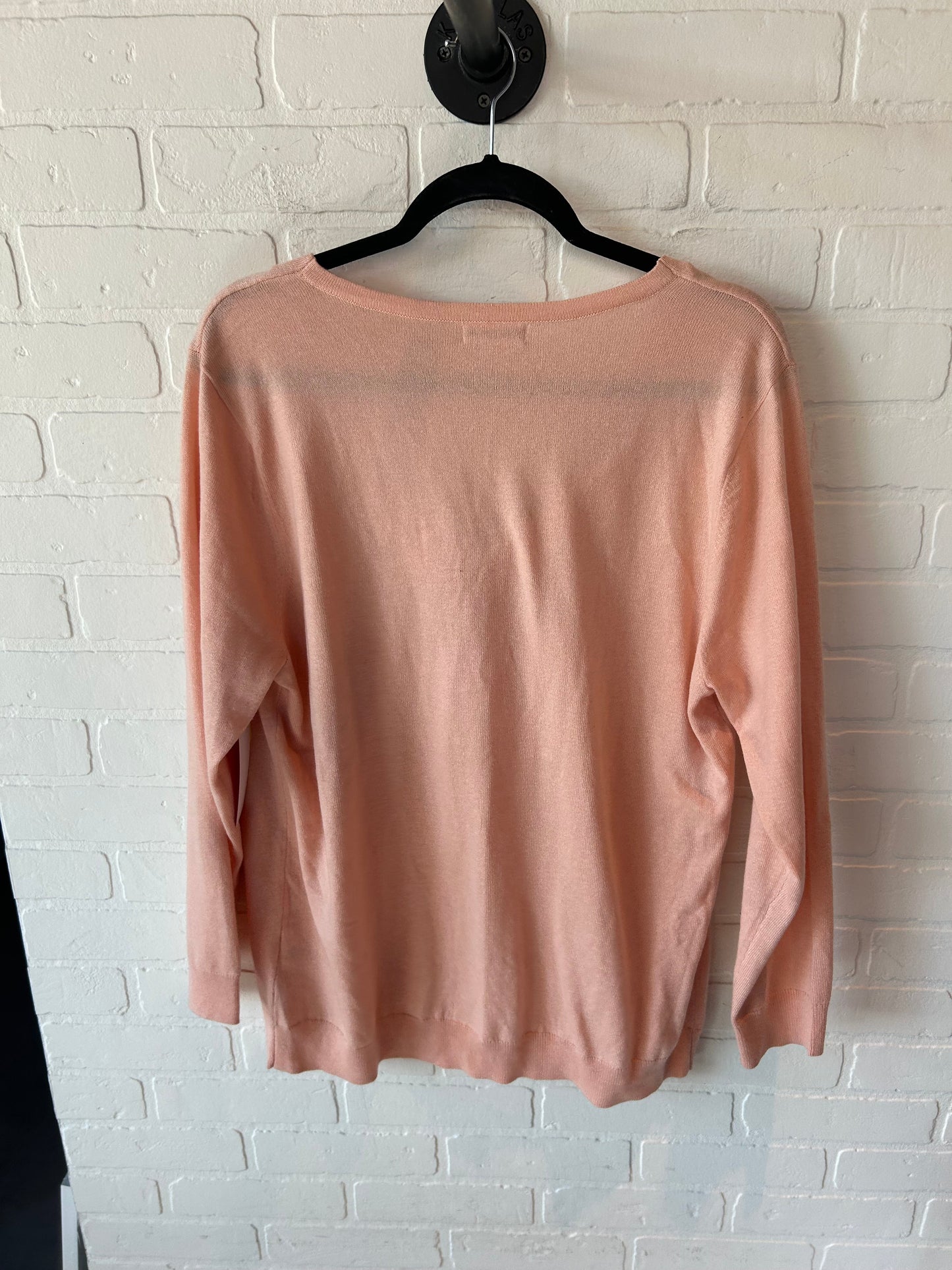 Sweater By Calvin Klein In Peach, Size: Xl