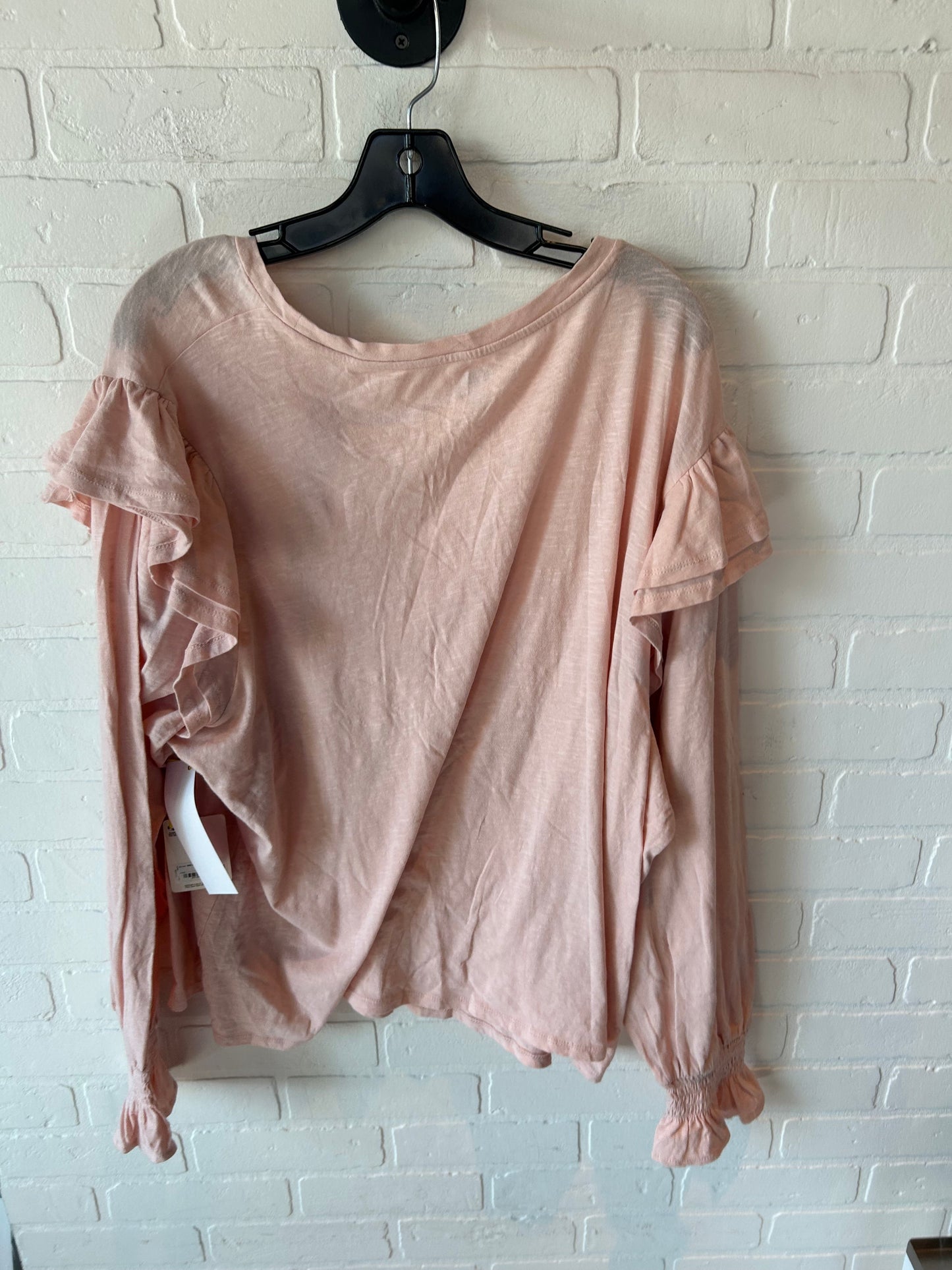 Top Long Sleeve By Ana In Peach, Size: 3x