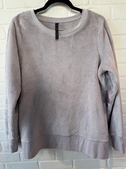 Athletic Sweatshirt Crewneck By Gaiam In Grey, Size: L