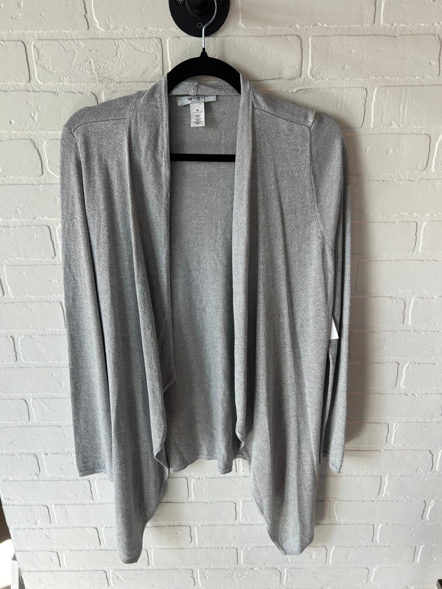 Sweater Cardigan By White House Black Market In Silver, Size: M