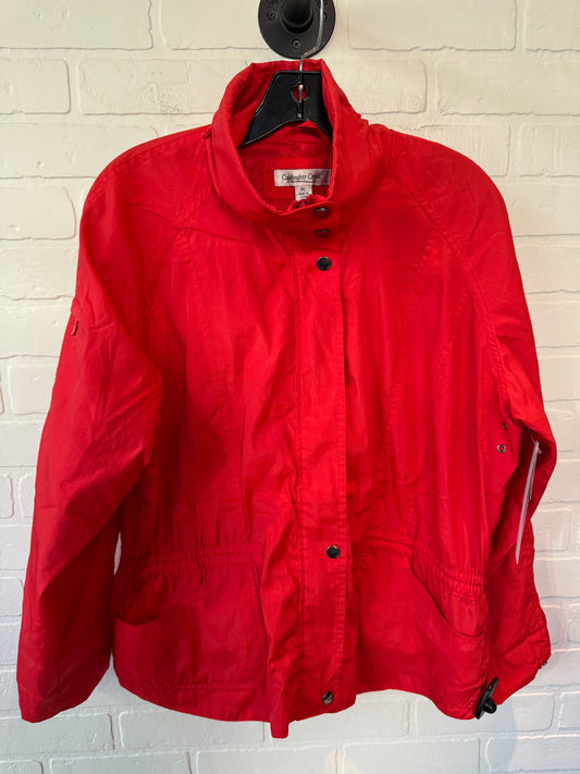 Jacket Windbreaker By Coldwater Creek In Red, Size: Lp