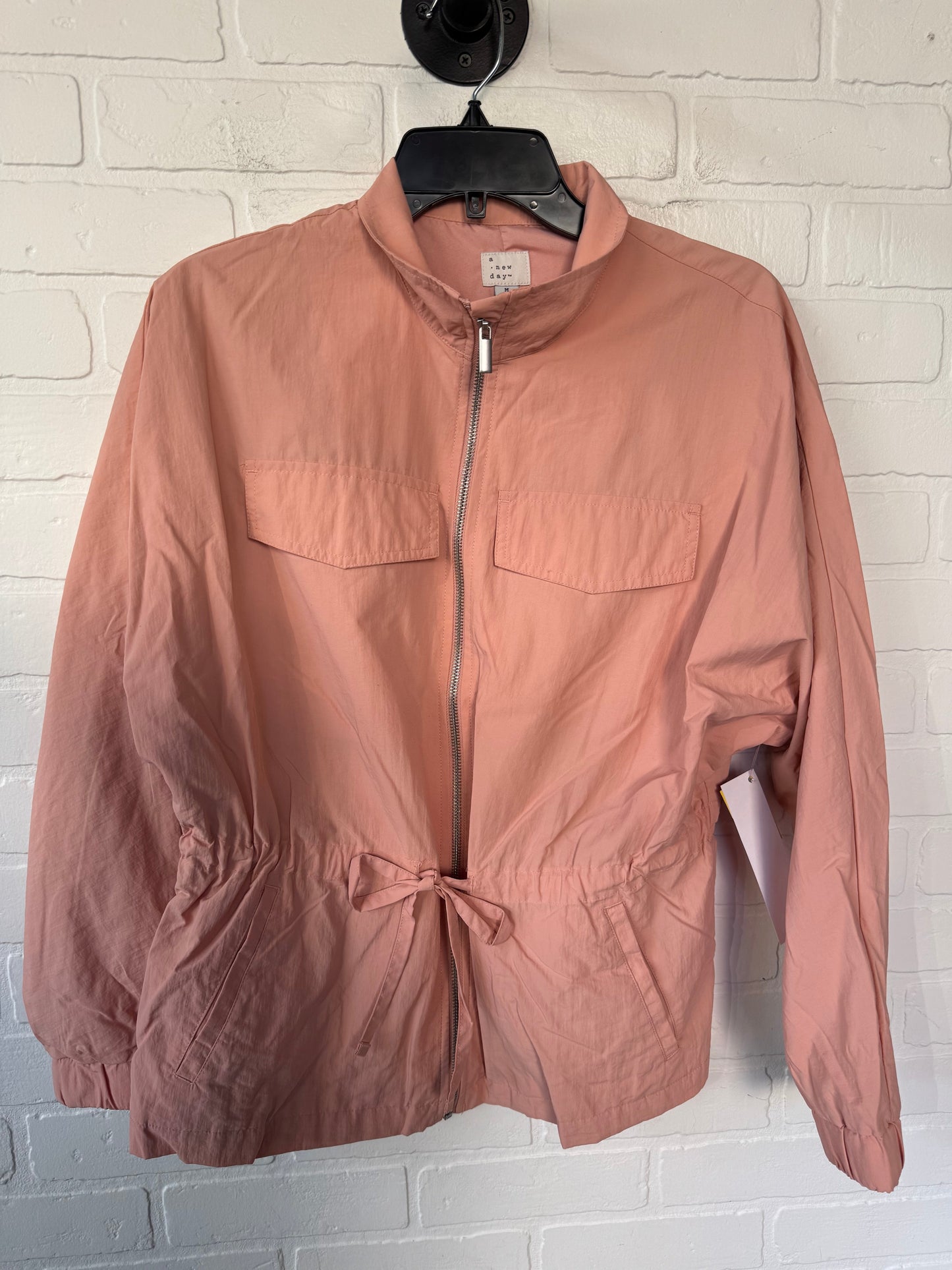 Jacket Windbreaker By A New Day In Peach, Size: M