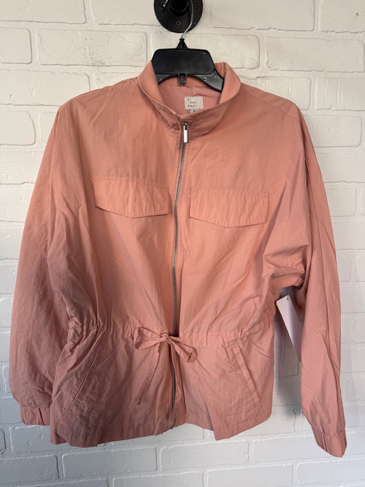 Jacket Windbreaker By A New Day In Peach, Size: M