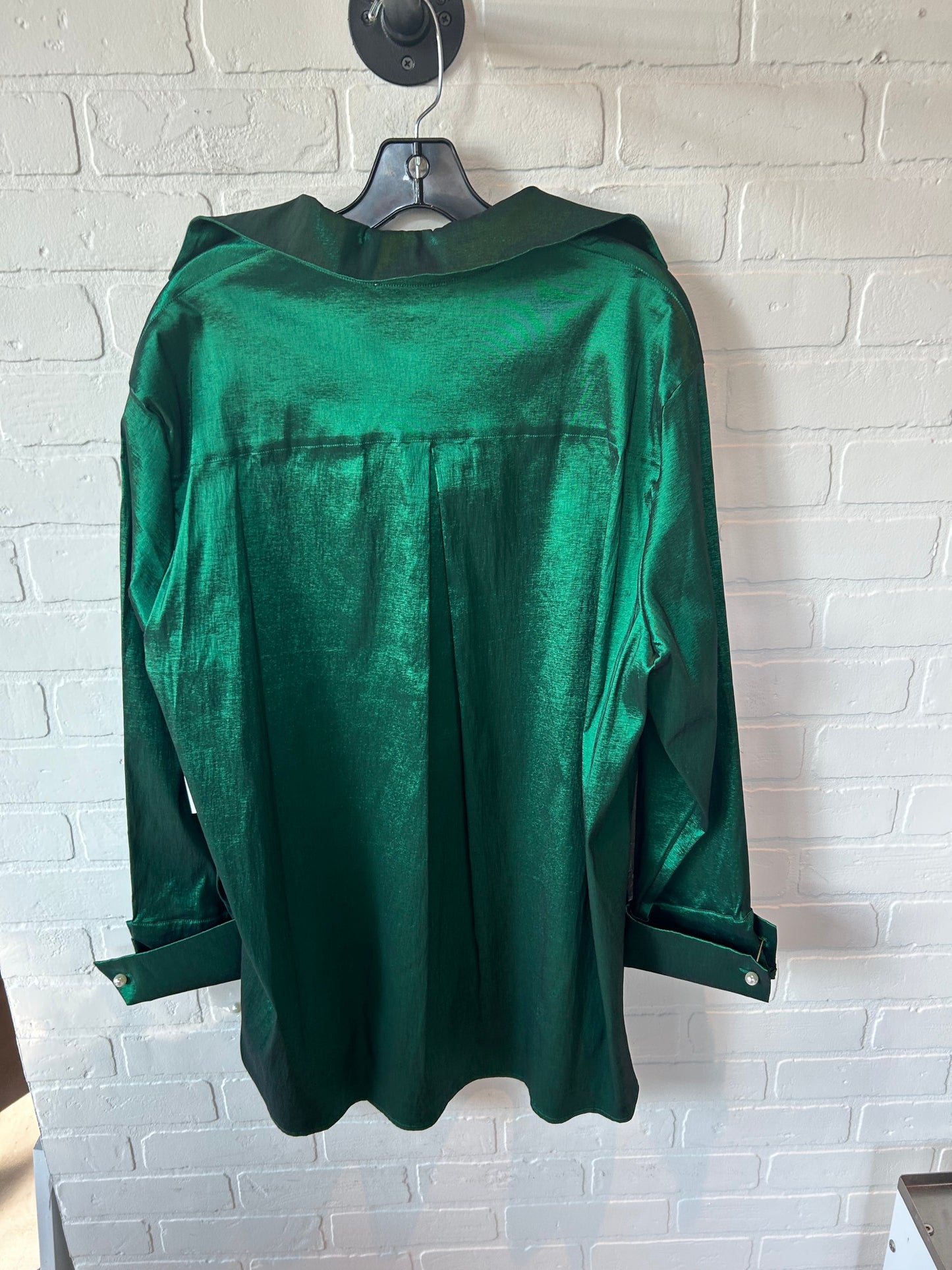 Top Long Sleeve By Preston And New York In Green, Size: 1x