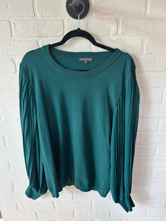 Sweater By Adrianna Papell In Teal, Size: Xl