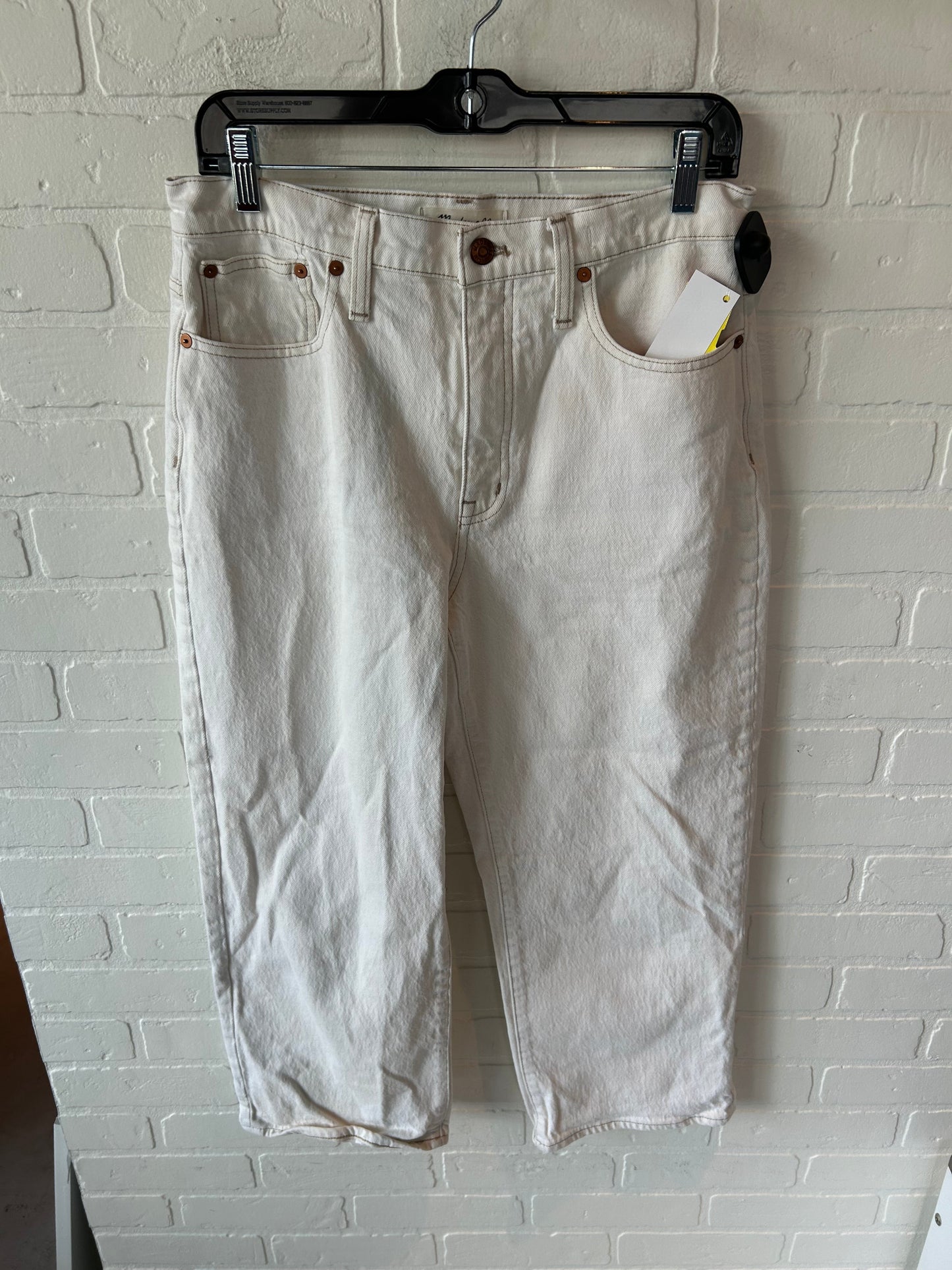 Jeans Boyfriend By Madewell In Cream, Size: 8