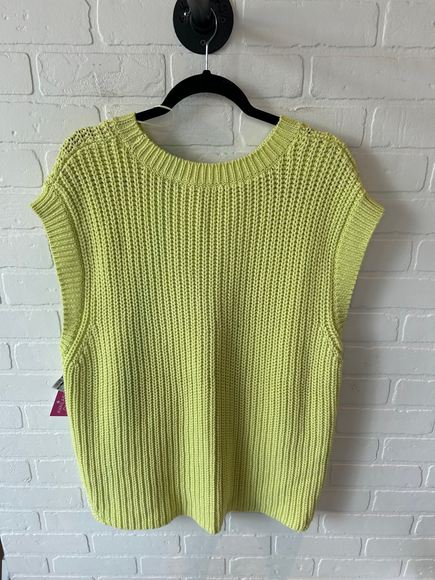 Vest Sweater By Zara In Green, Size: M