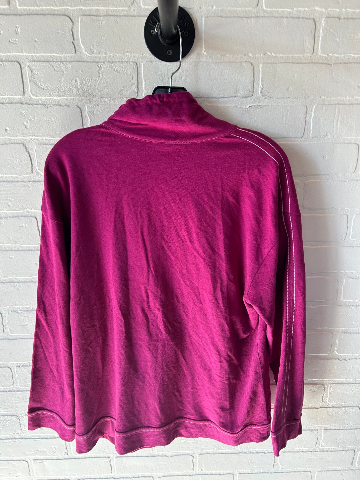 Sweatshirt Hoodie By Chicos In Pink, Size: L