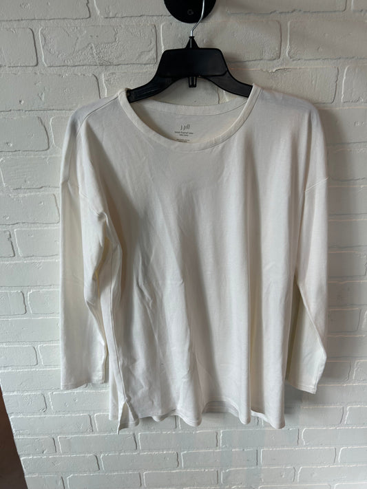 Top Long Sleeve By J. Jill In White, Size: Mp