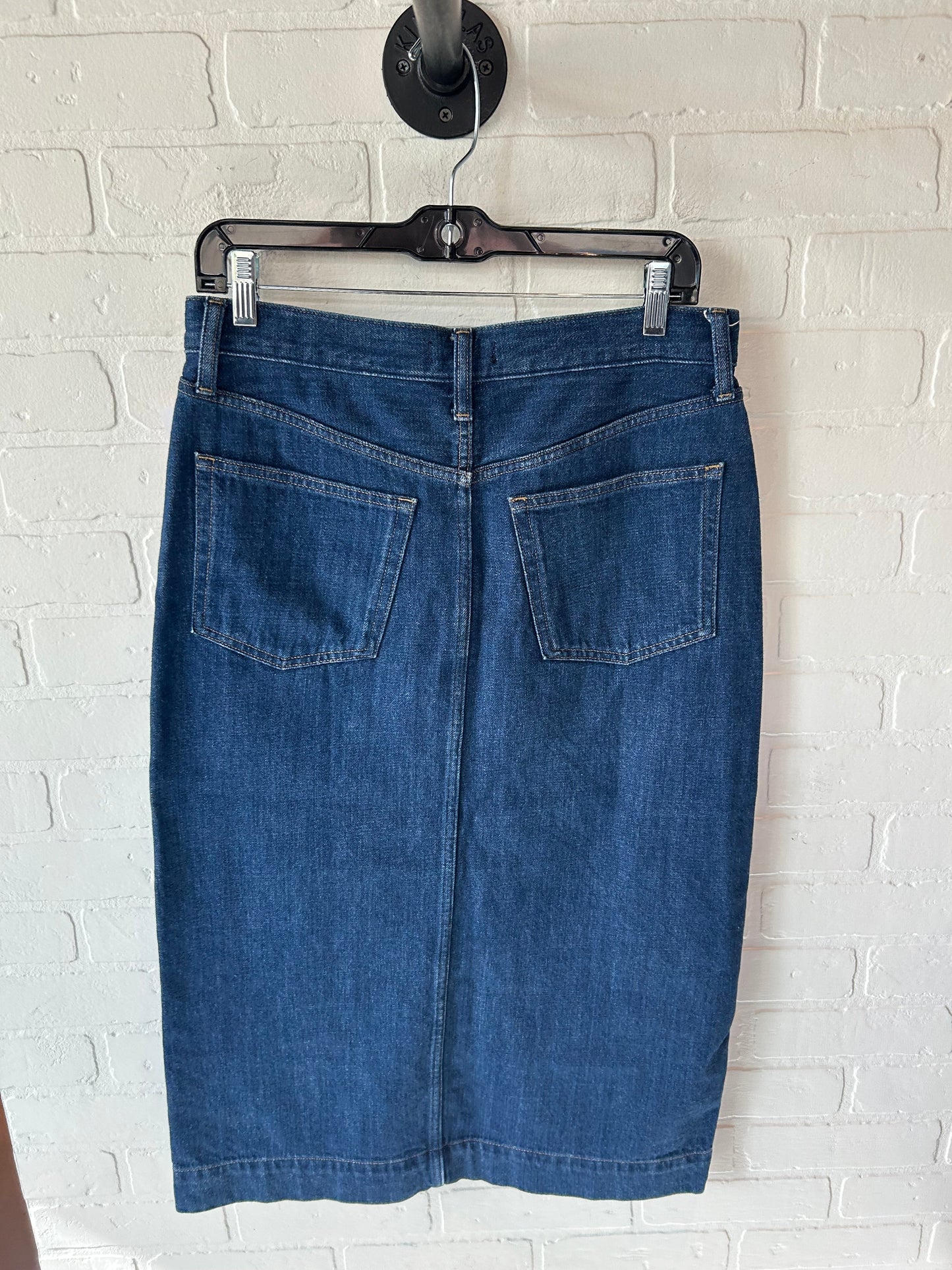 Skirt Midi By J. Crew In Blue Denim, Size: 8