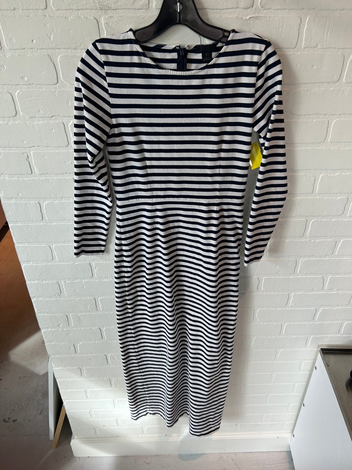 Dress Casual Maxi By J. Crew In Blue & White, Size: Xs