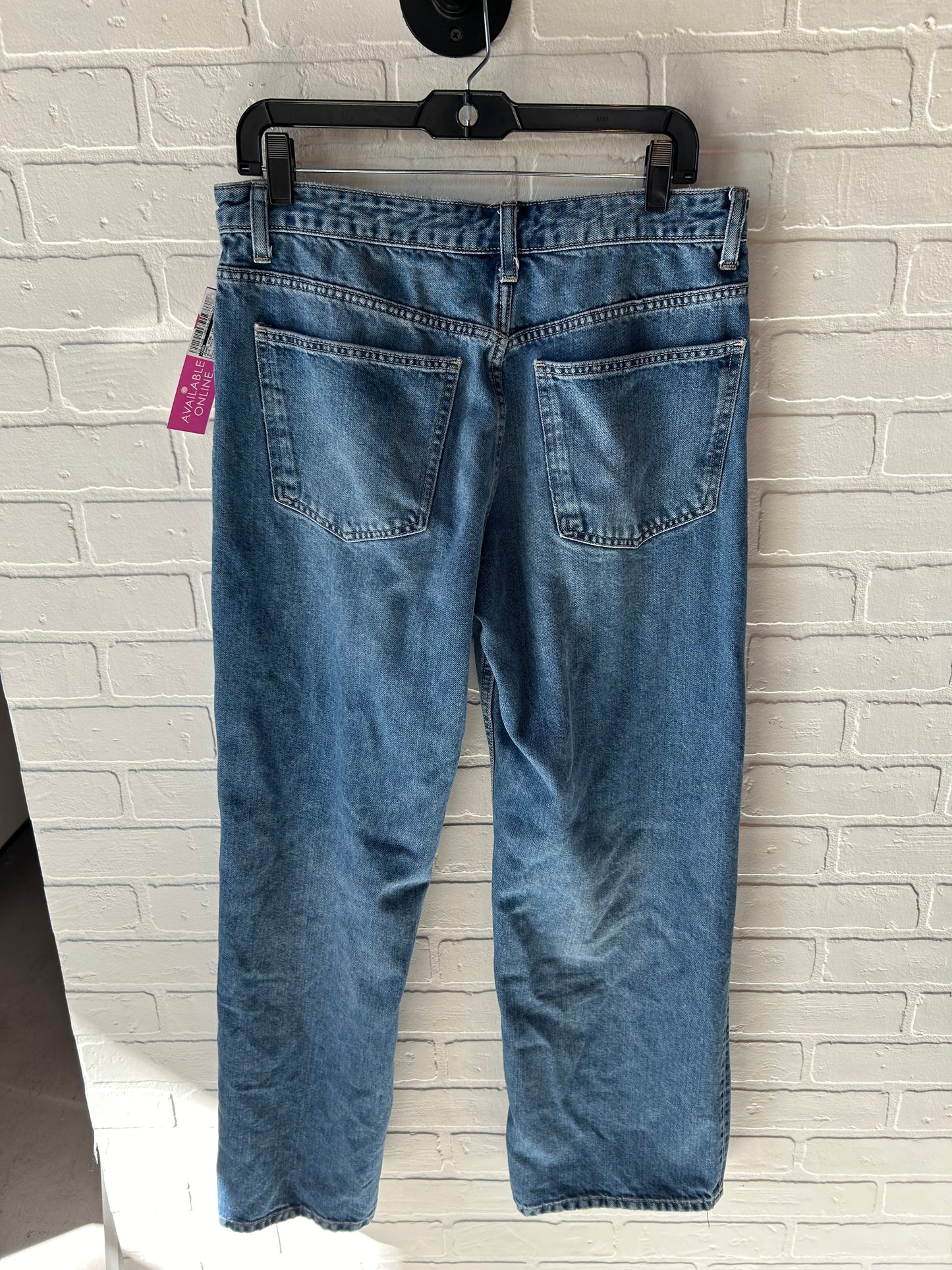 Jeans Wide Leg By Zara In Blue Denim, Size: 8