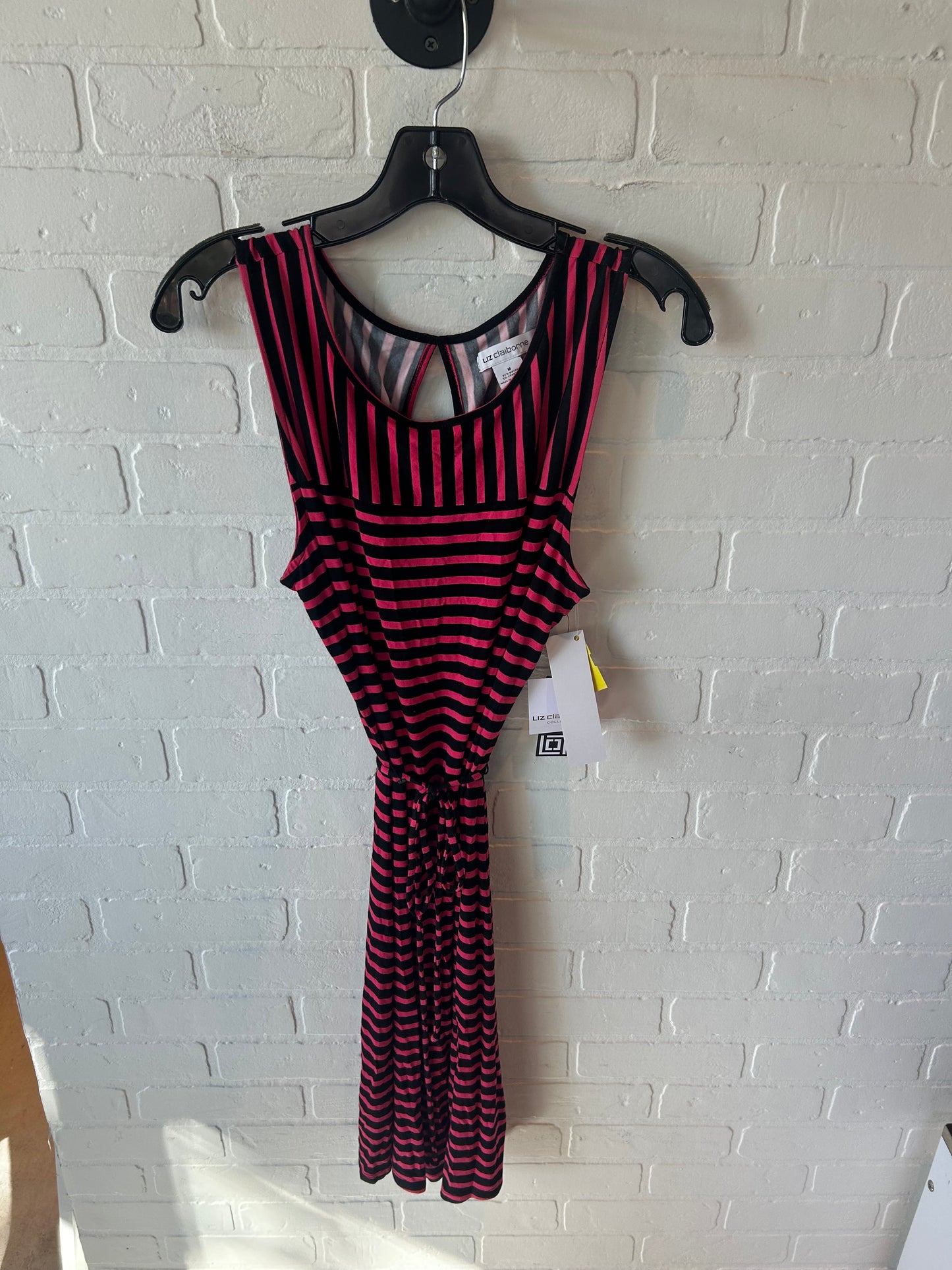 Dress Casual Midi By Liz Claiborne In Striped Pattern, Size: M