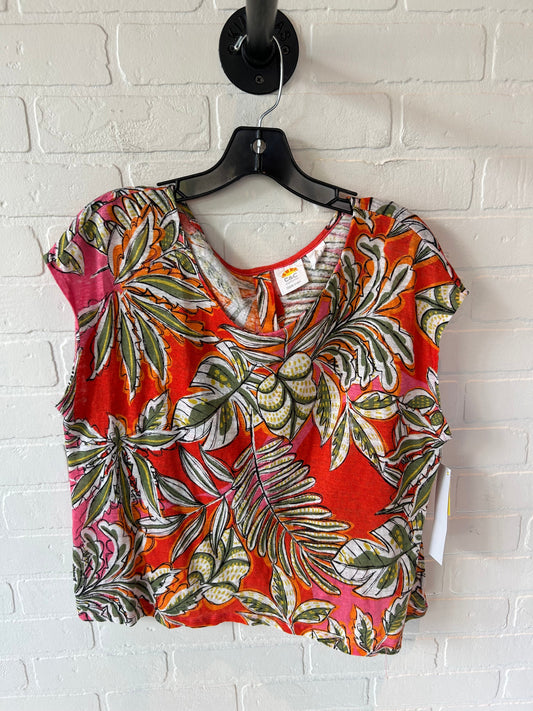 Top Sleeveless By C And C In Orange, Size: Xl