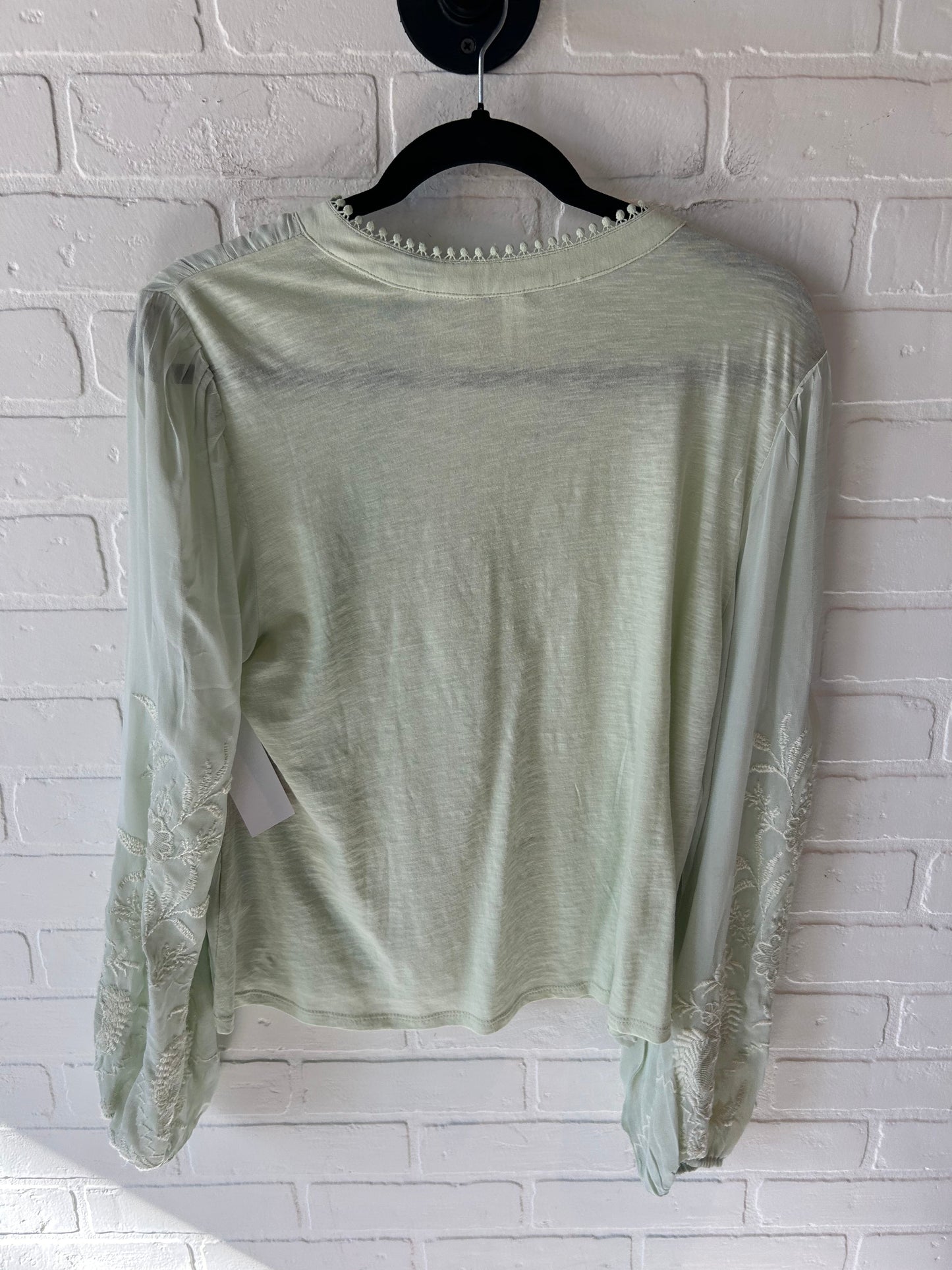 Top Long Sleeve By Anthropologie In Green, Size: M