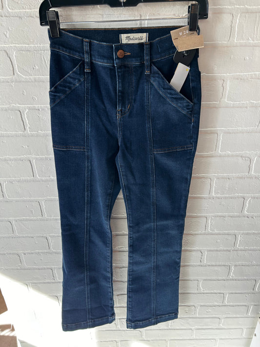 Jeans Boot Cut By Madewell In Blue Denim, Size: 0