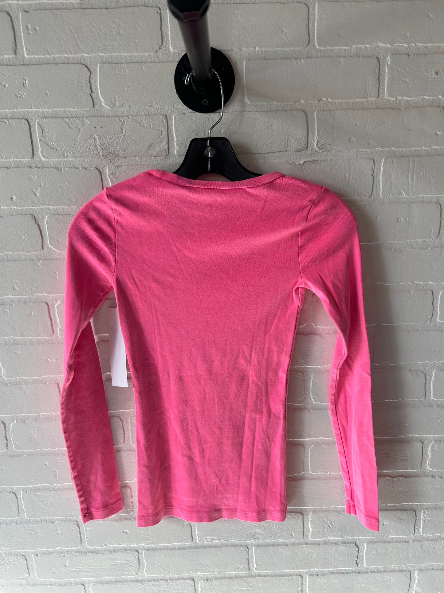 Top Long Sleeve Basic By J. Crew In Pink, Size: Xxs