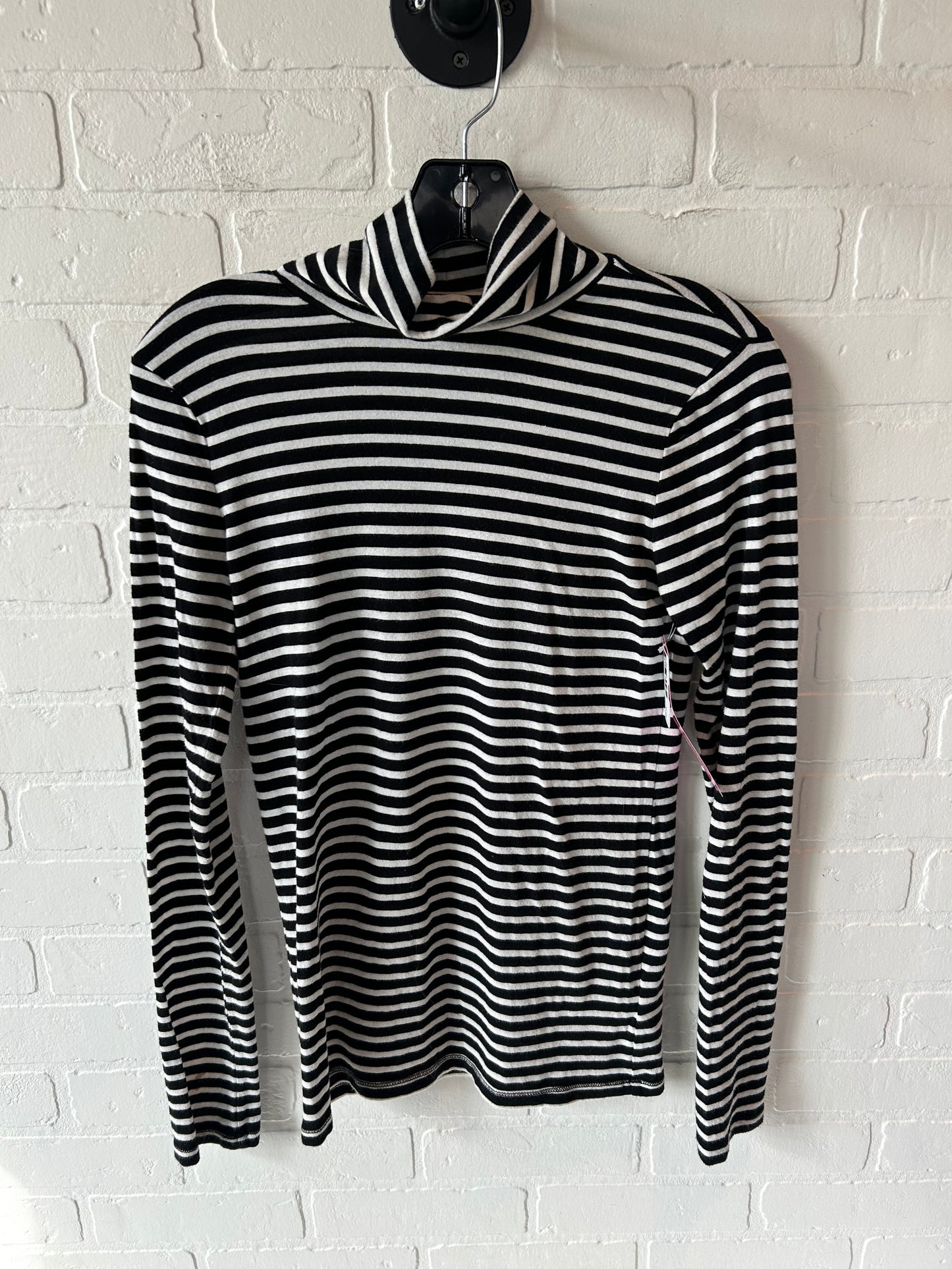 Top Long Sleeve Basic By Gap In Black & White, Size: Xs