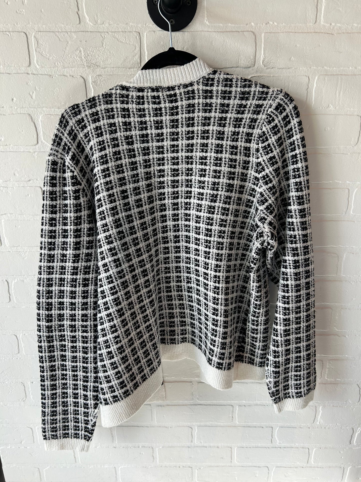 Sweater Cardigan By 89th And Madison In Black & White, Size: L