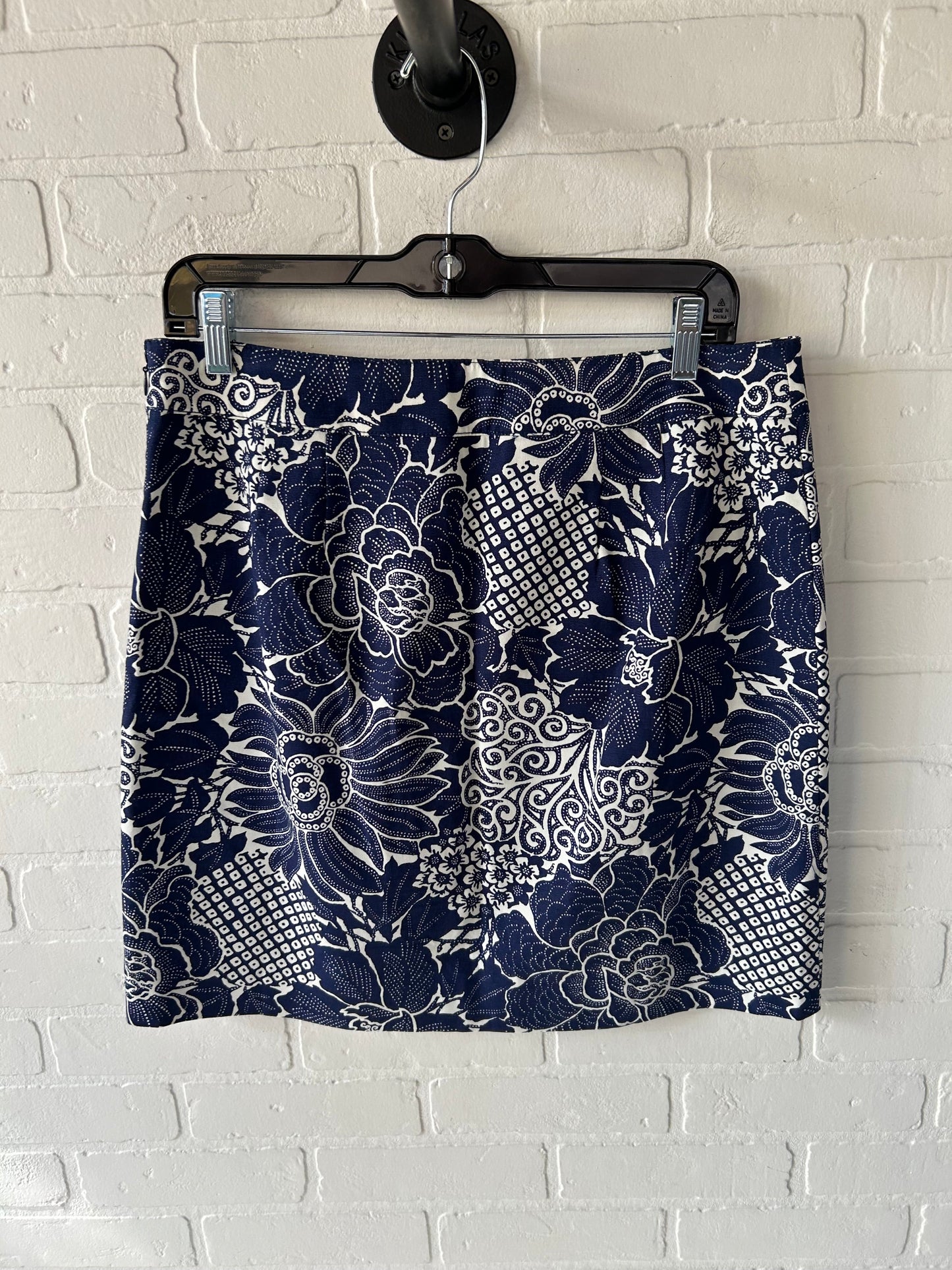 Skirt Mini & Short By Talbots In Blue & White, Size: 10p