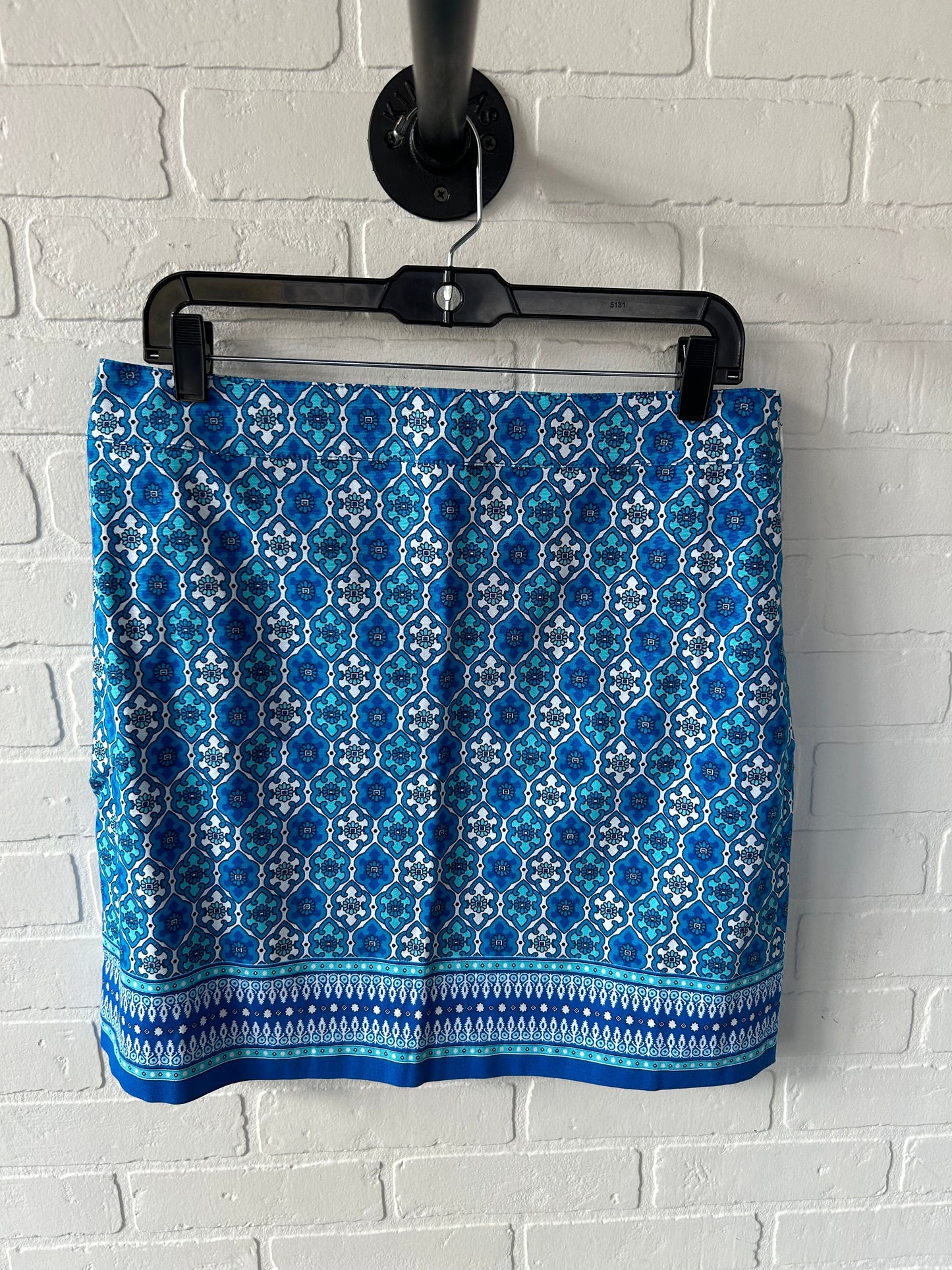 Skirt Mini & Short By Talbots In Blue & White, Size: 10p