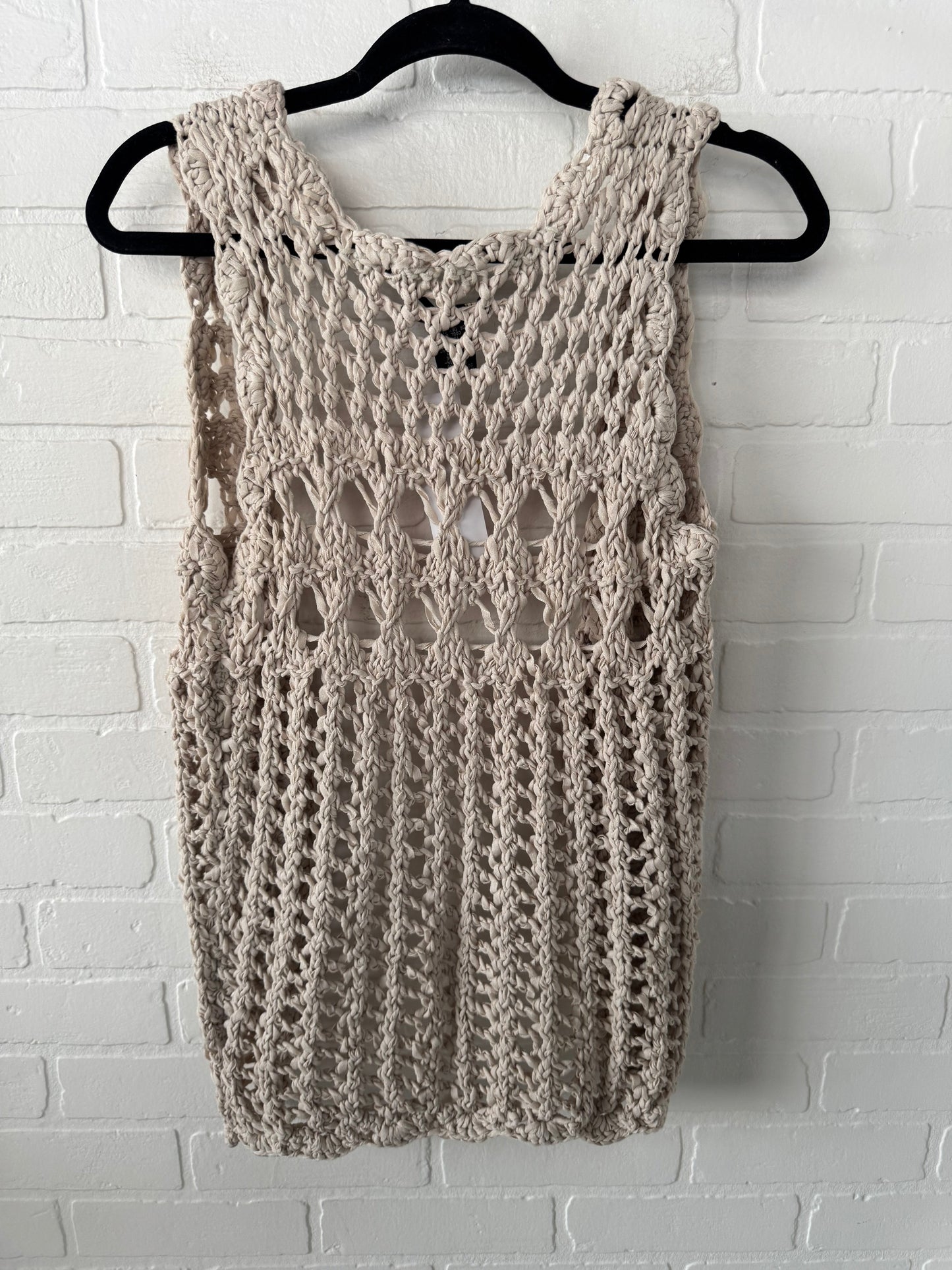 Vest Sweater By Lucky Brand In Cream, Size: Xs