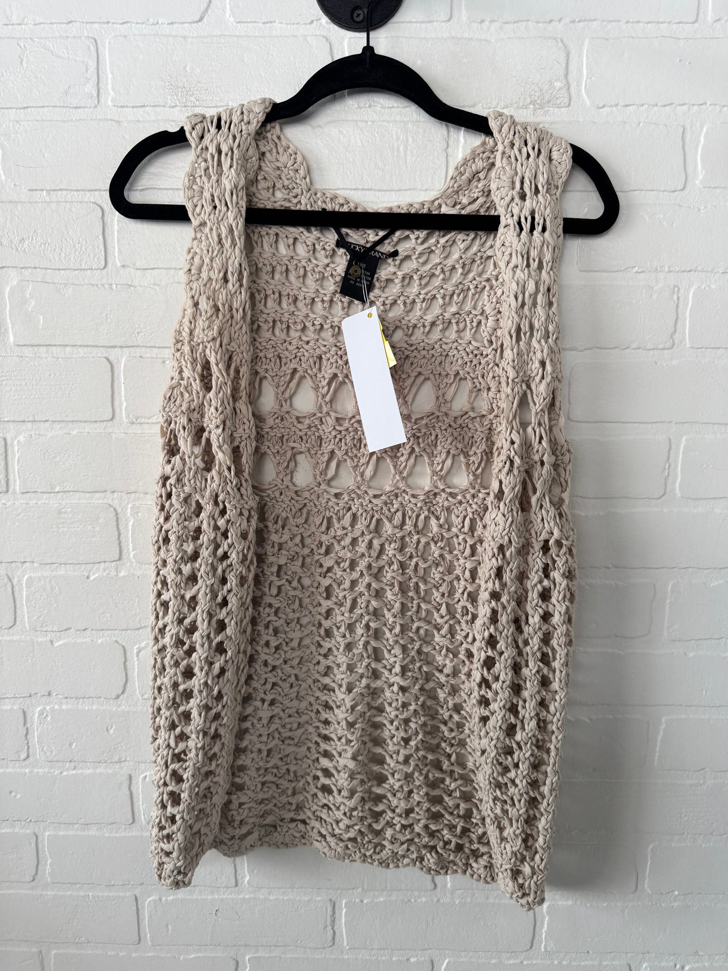 Vest Sweater By Lucky Brand In Cream, Size: Xs