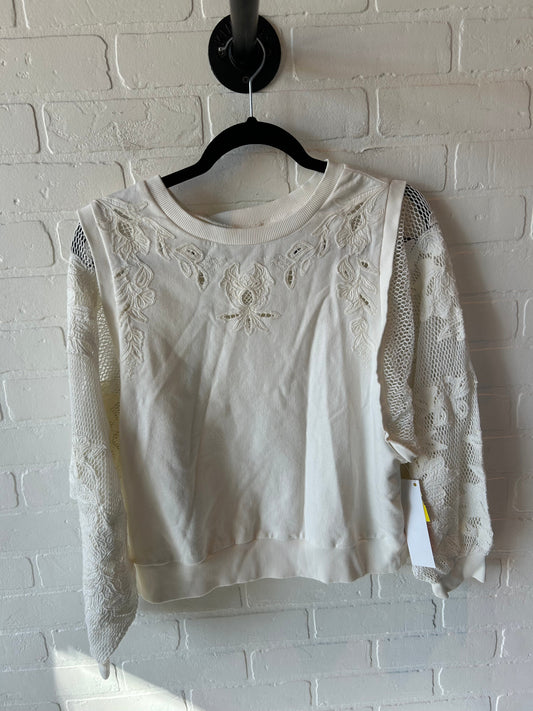 Top Long Sleeve By Anthropologie In Cream, Size: Xs