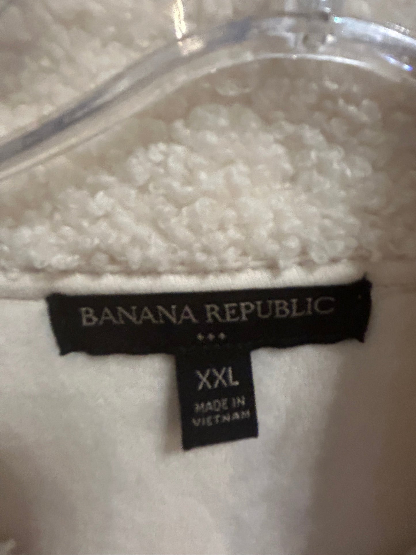 Jacket Fleece By Banana Republic In Cream, Size: Xxl