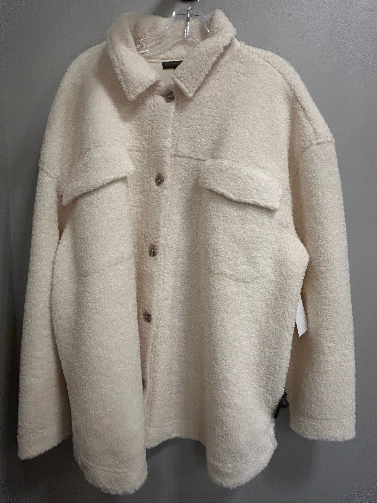 Jacket Fleece By Banana Republic In Cream, Size: Xxl