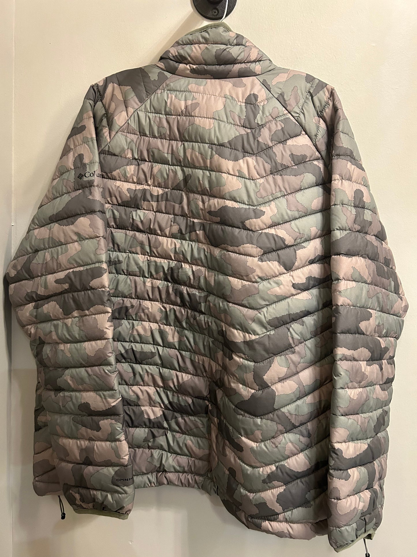 Coat Puffer & Quilted By Columbia In Green & Tan, Size: 2x