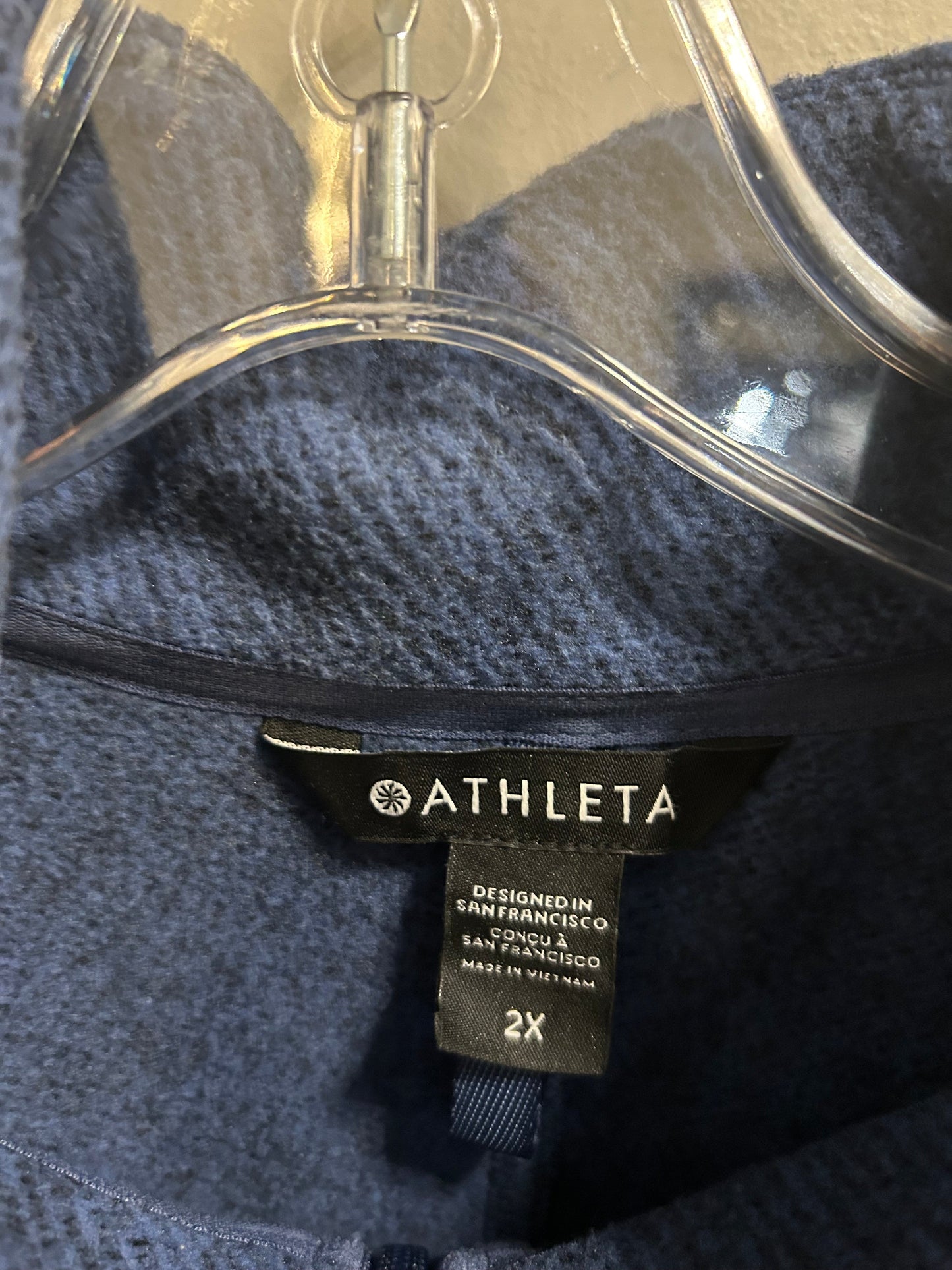 Jacket Fleece By Athleta In Blue, Size: 2x