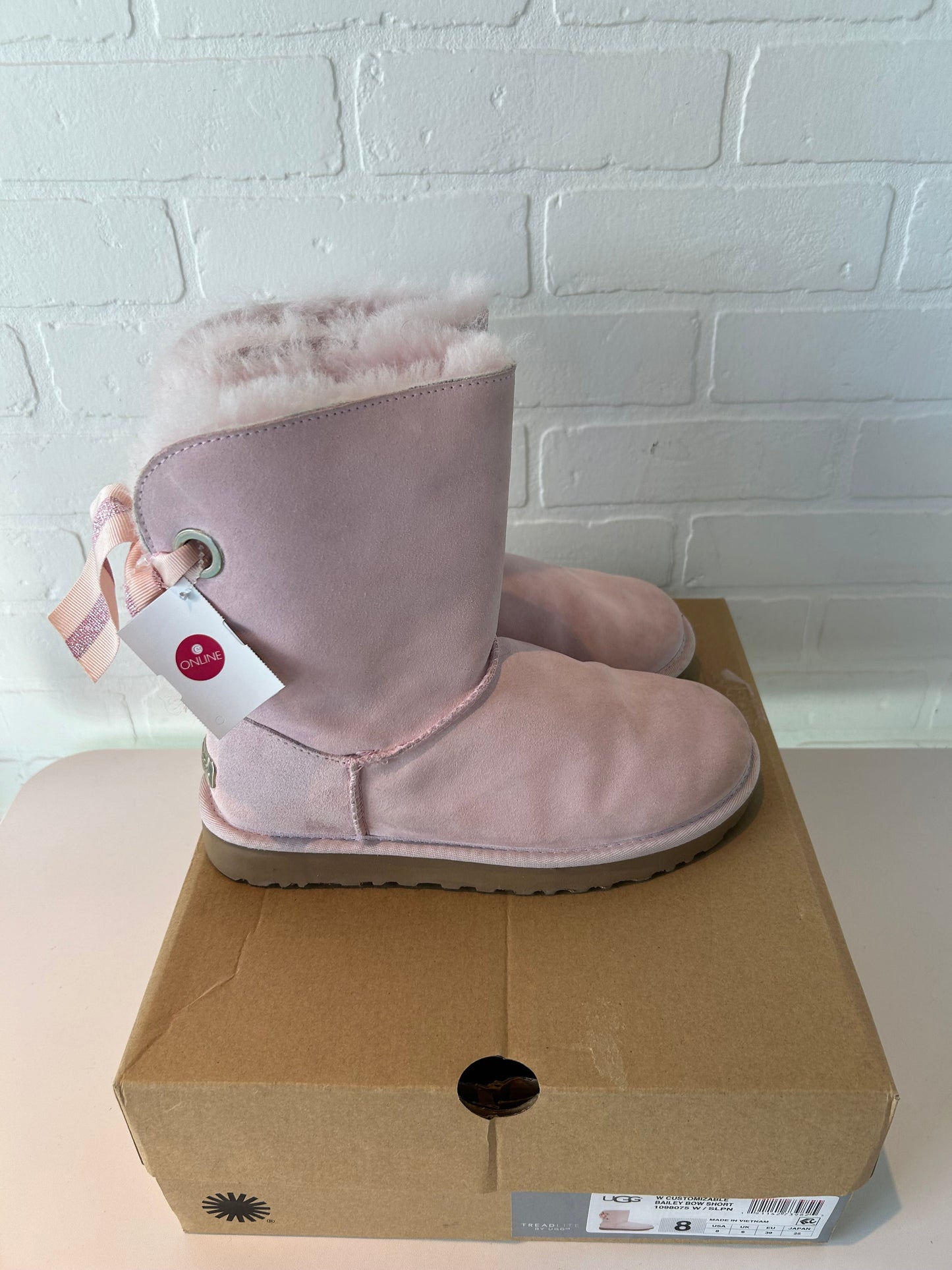 Boots Designer By Ugg In Pink, Size: 8