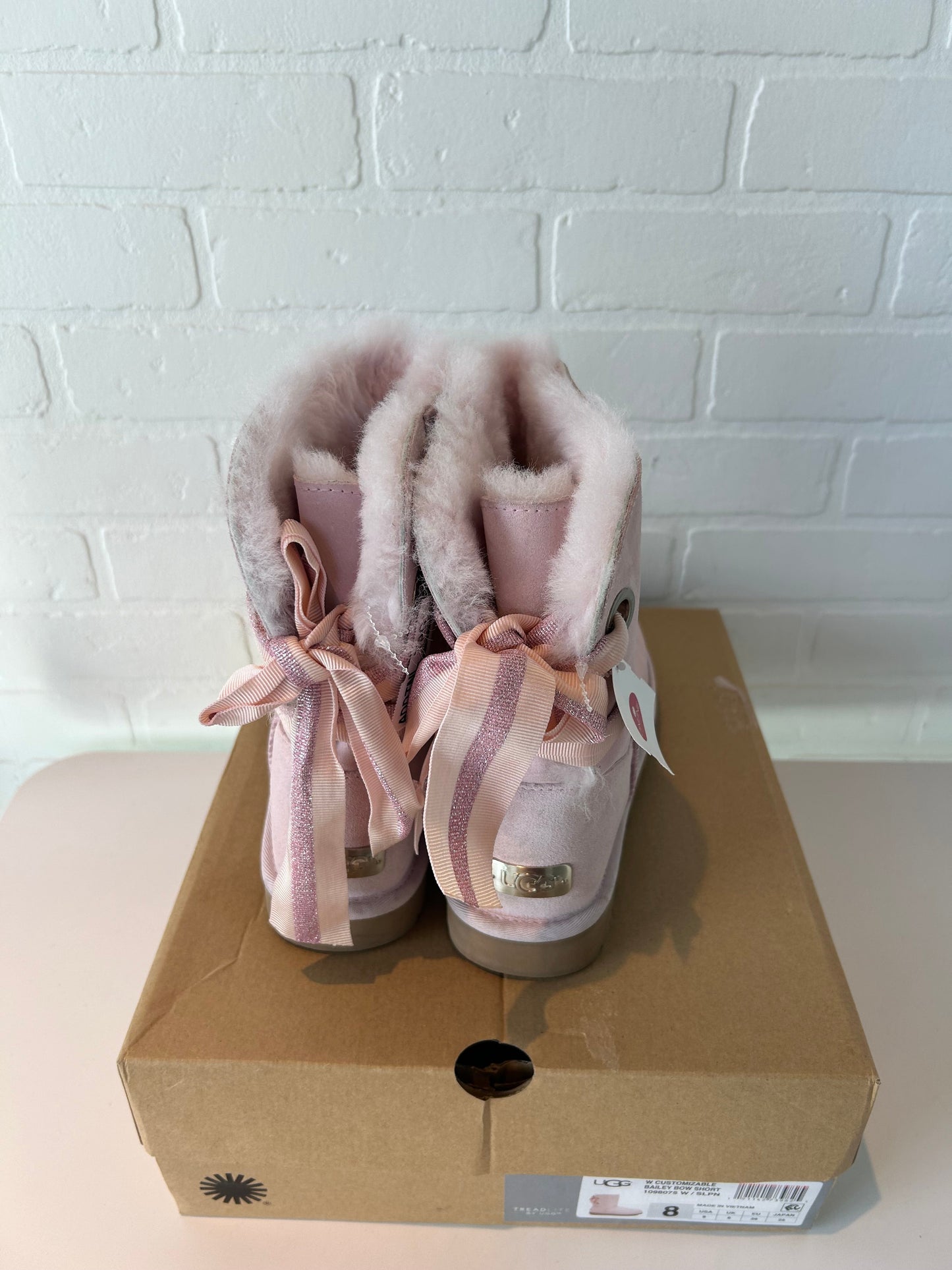 Boots Designer By Ugg In Pink, Size: 8