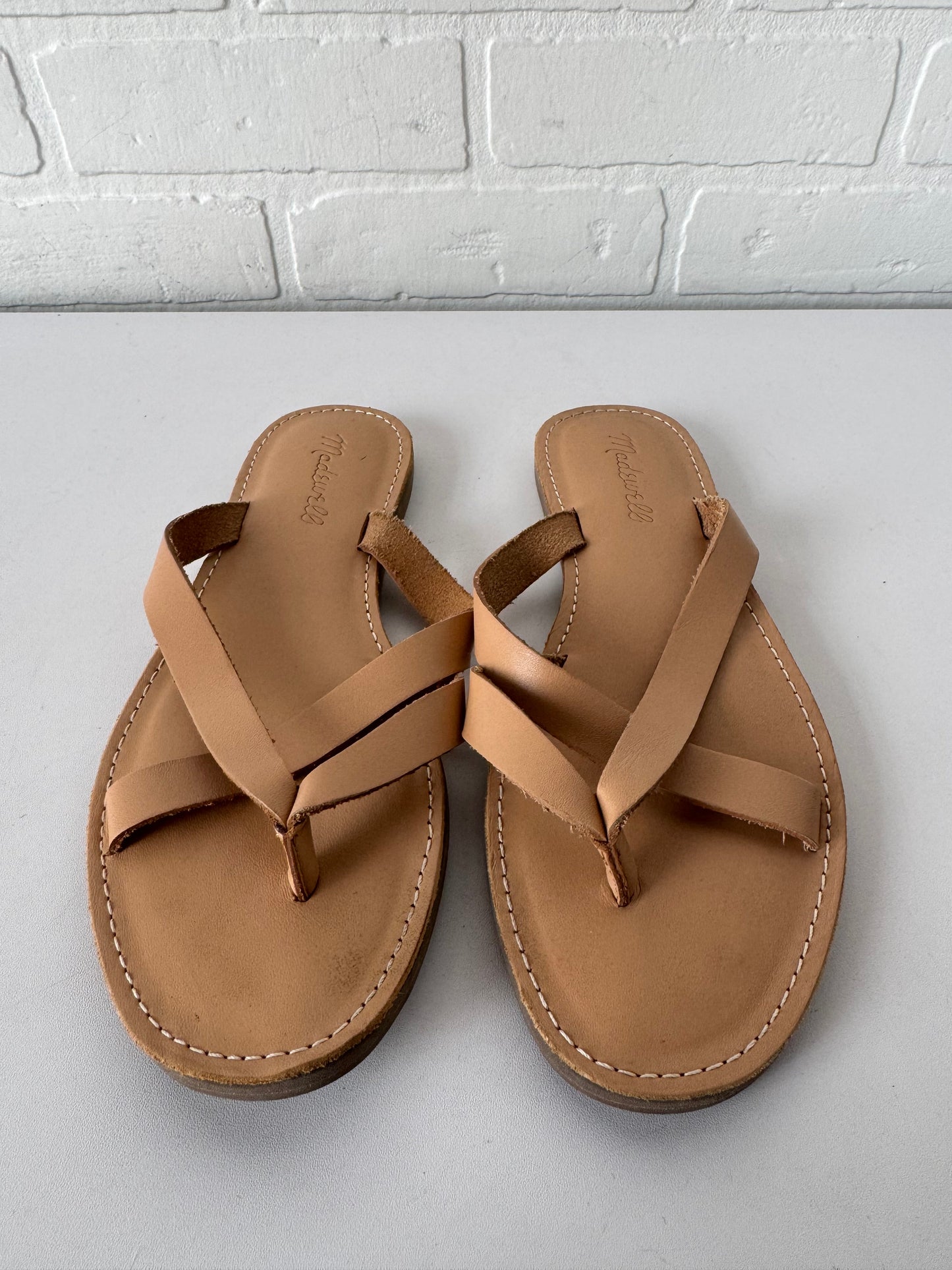 Sandals Flip Flops By Madewell In Tan, Size: 7