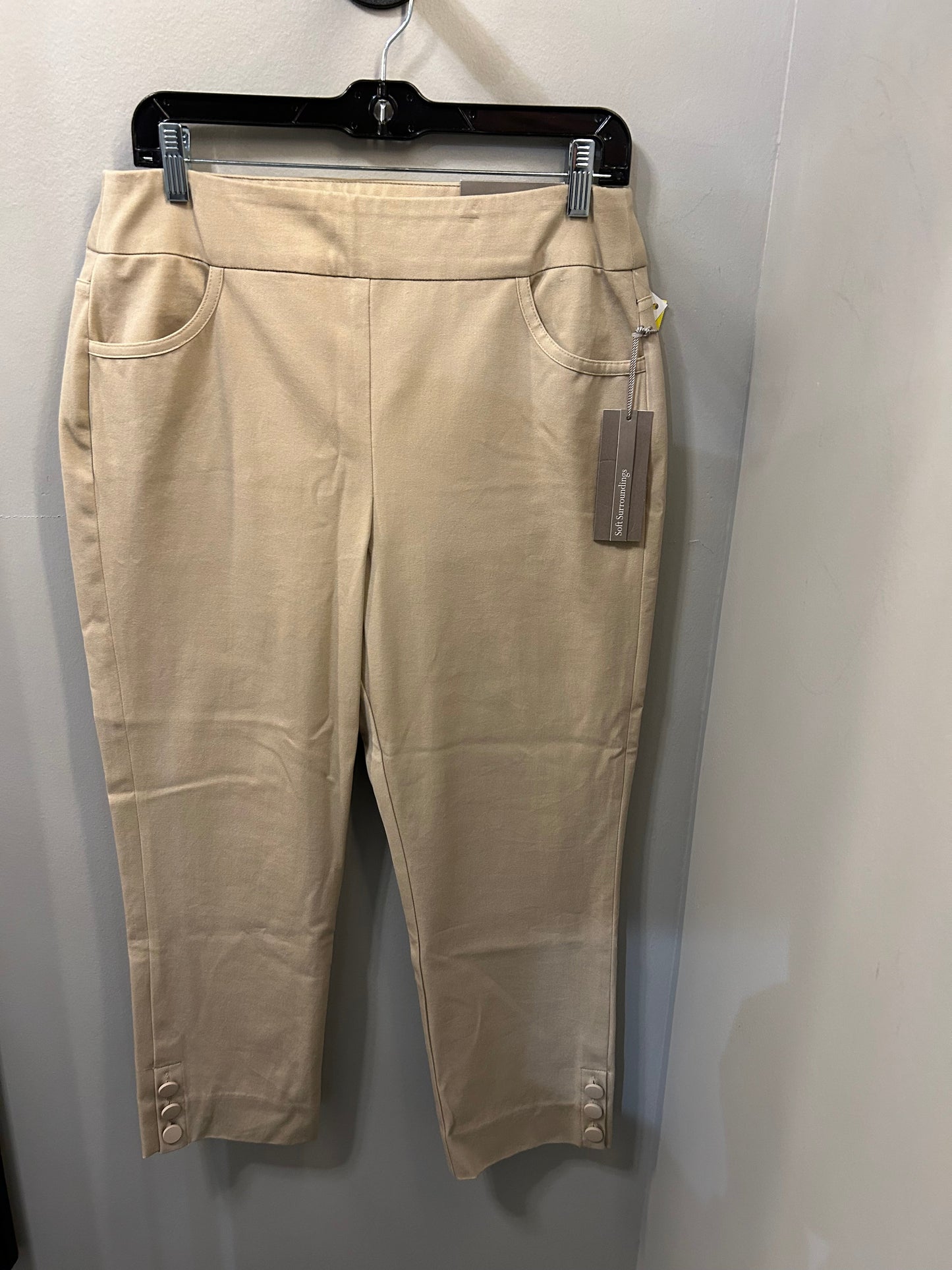 Pants Cropped By Soft Surroundings In Tan, Size: 10