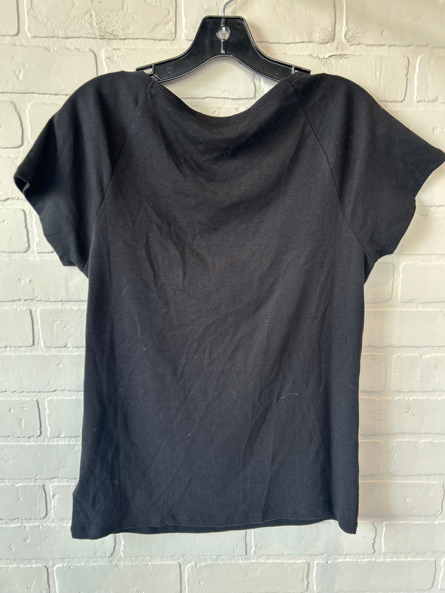 Top Short Sleeve Basic By Gap In Black, Size: L