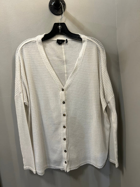 Top Long Sleeve By Urban Outfitters In White, Size: S