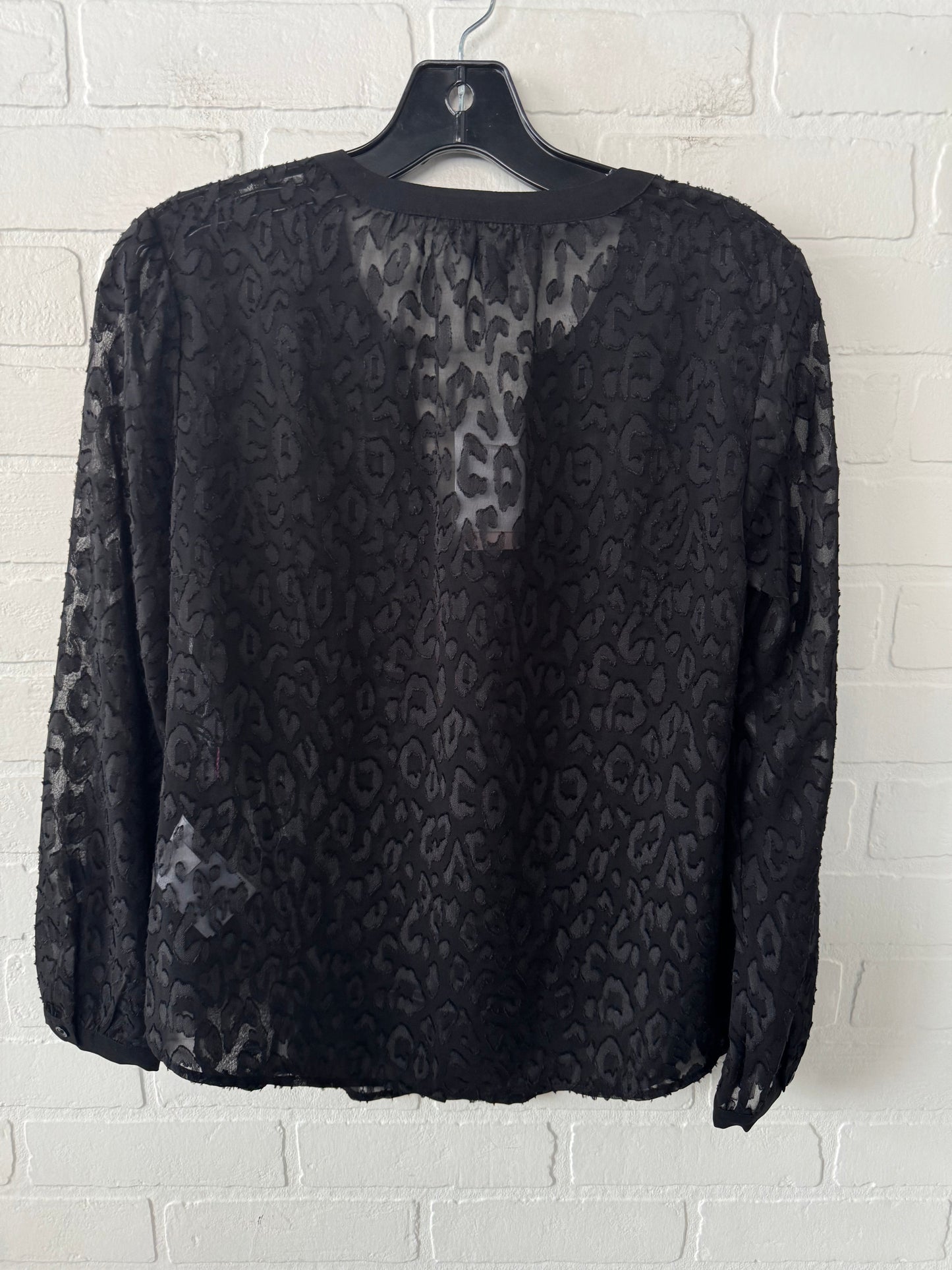 Top Long Sleeve By Banana Republic In Black, Size: Xsp