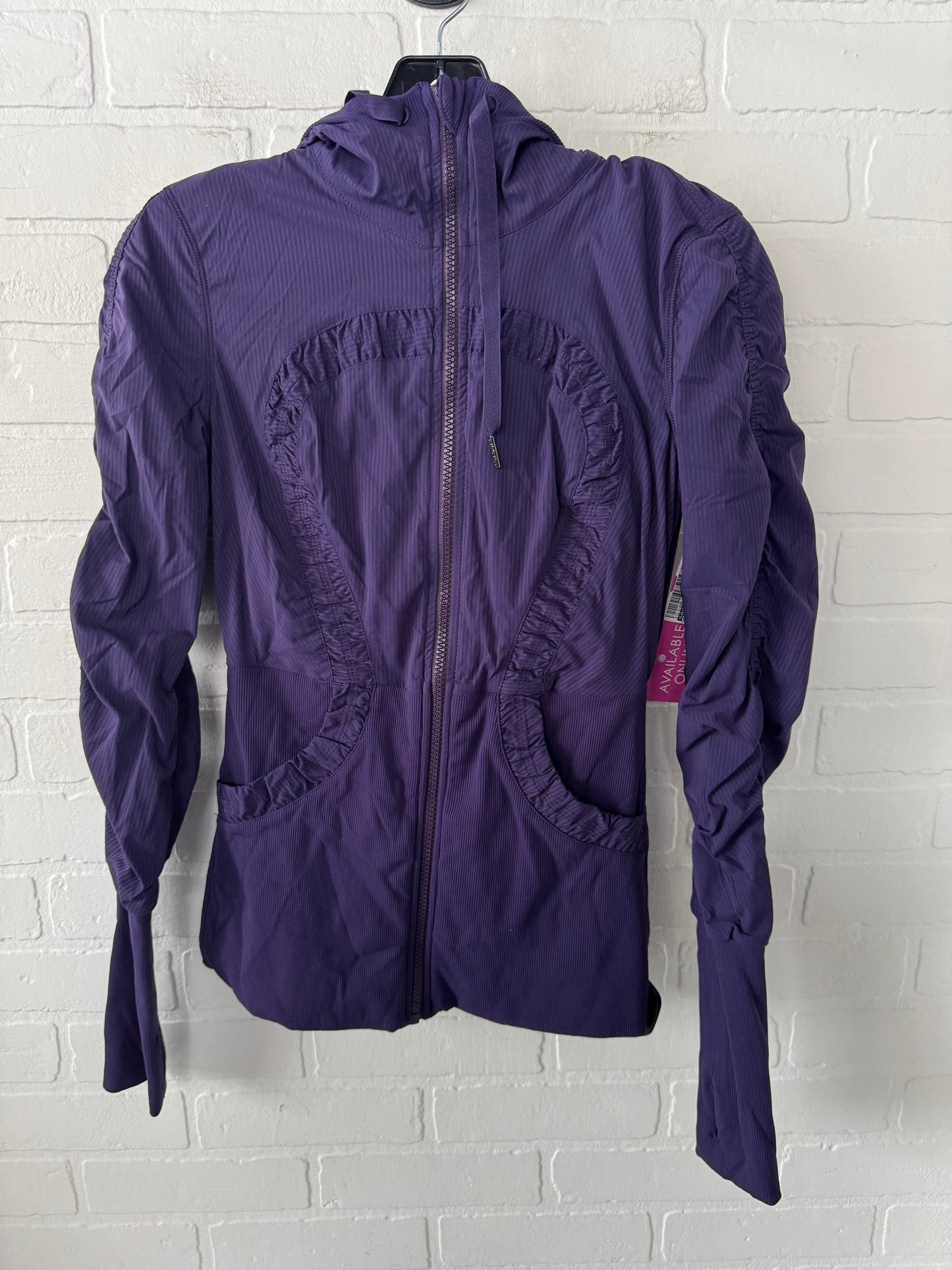 Athletic Jacket By Lululemon In Purple, Size: S