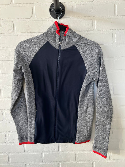 Athletic Jacket By Athleta In Blue & Grey, Size: S