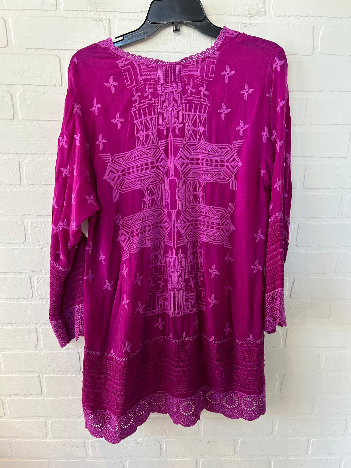 Tunic Long Sleeve By Johnny Was In Pink, Size: M