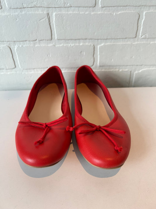 Shoes Flats By Loft In Red, Size: 8