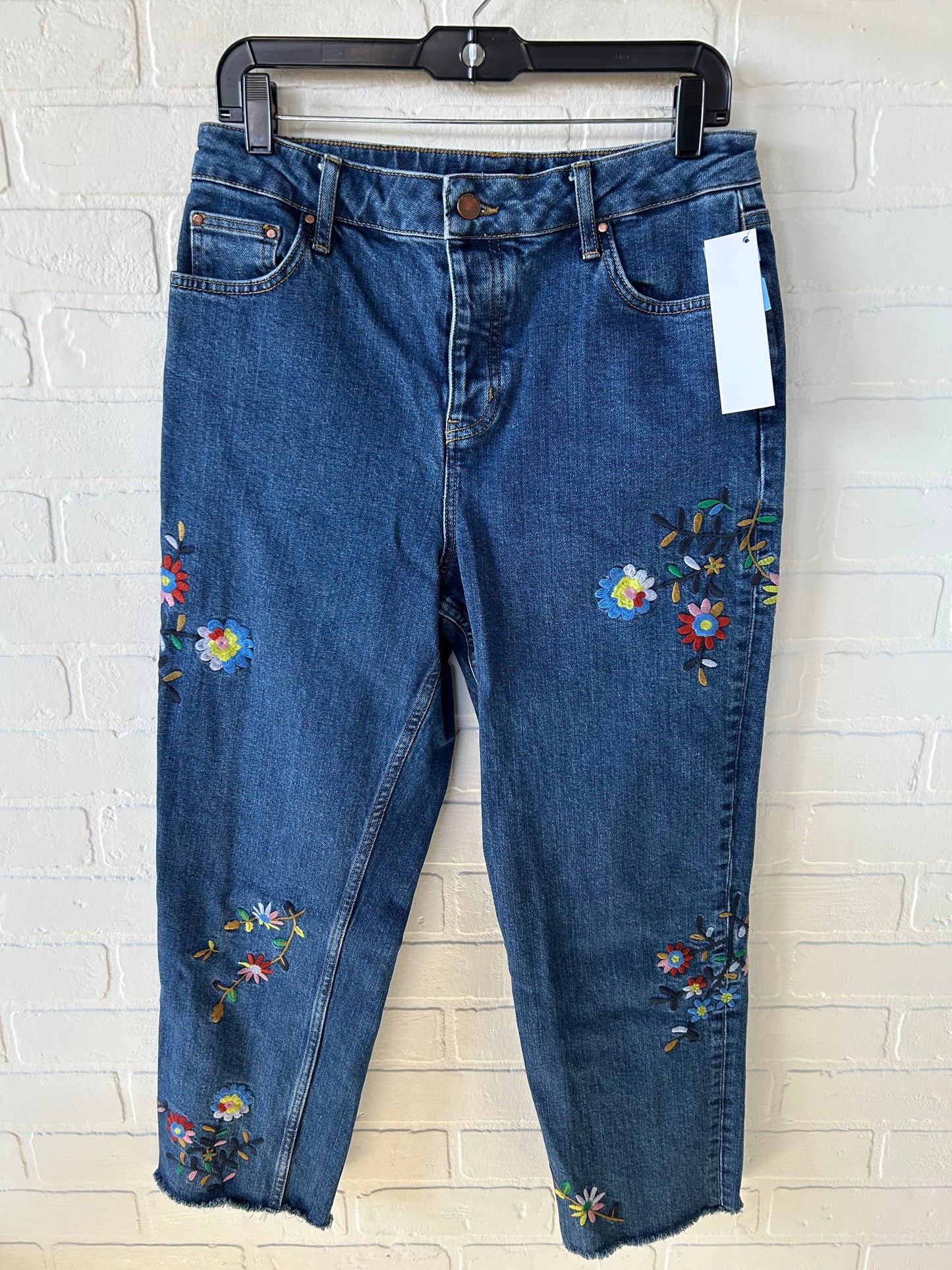 Jeans Straight By Boden In Blue Denim, Size: 10