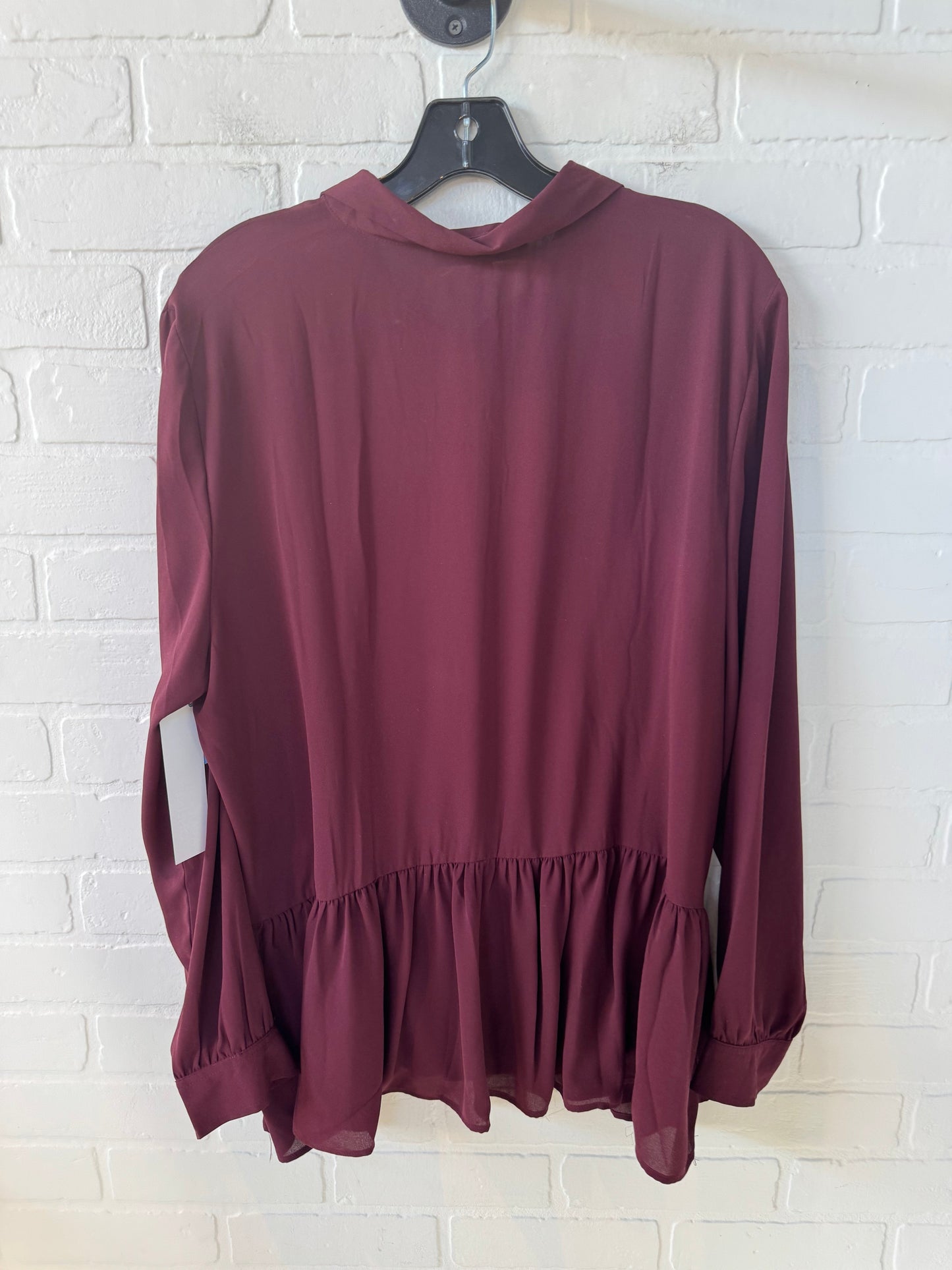 Top Long Sleeve By Loft In Red, Size: Xl