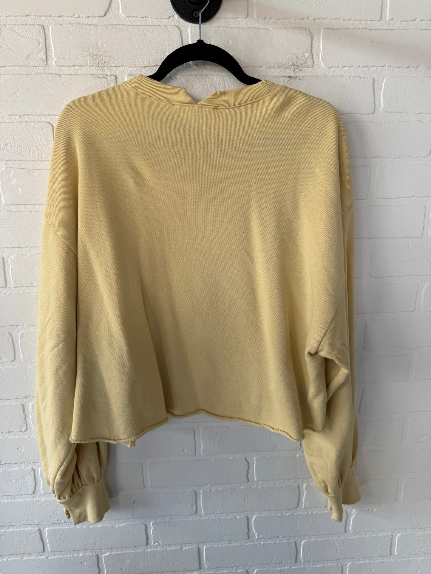 Sweatshirt Crewneck By Frame In Yellow, Size: L