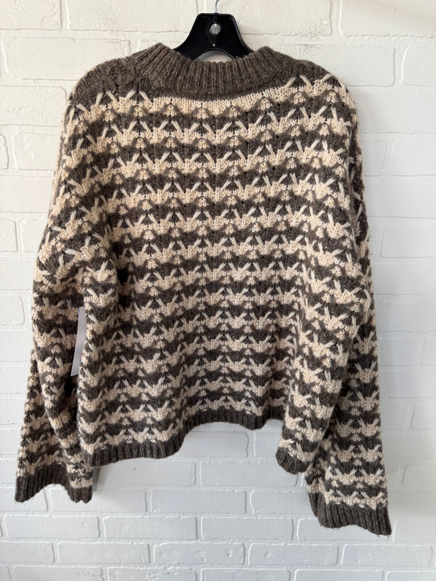 Sweater By Madewell In Brown & Cream, Size: Xl