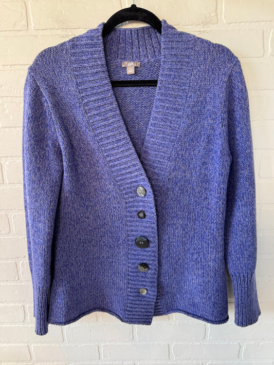 Sweater Cardigan By J. Jill In Purple, Size: M