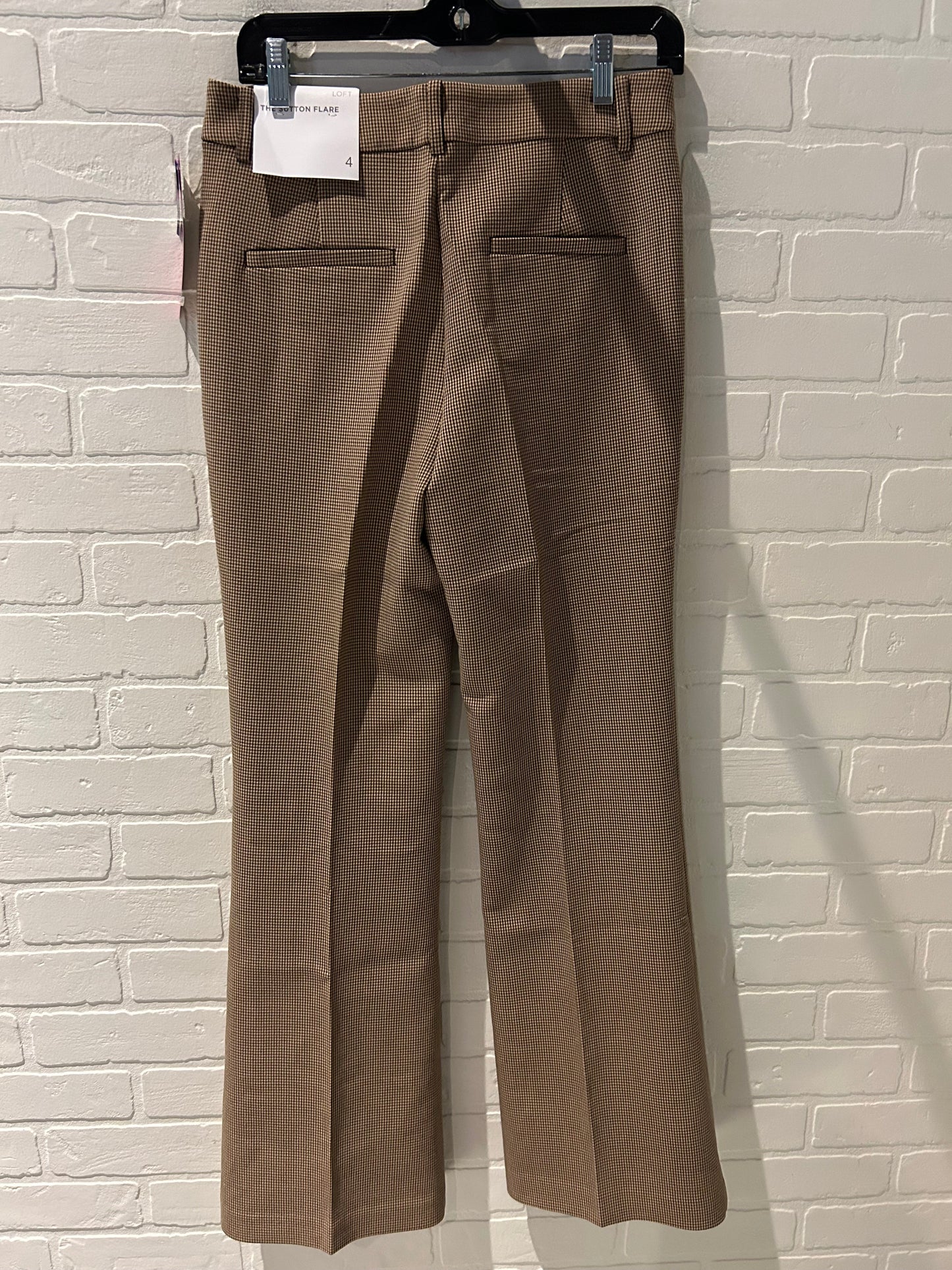 Pants Wide Leg By Loft In Brown & Cream, Size: 4